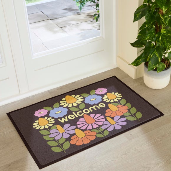 Artsy Mats Elizabeth Olwen Welcome Floral Indoor Outdoor Doormat