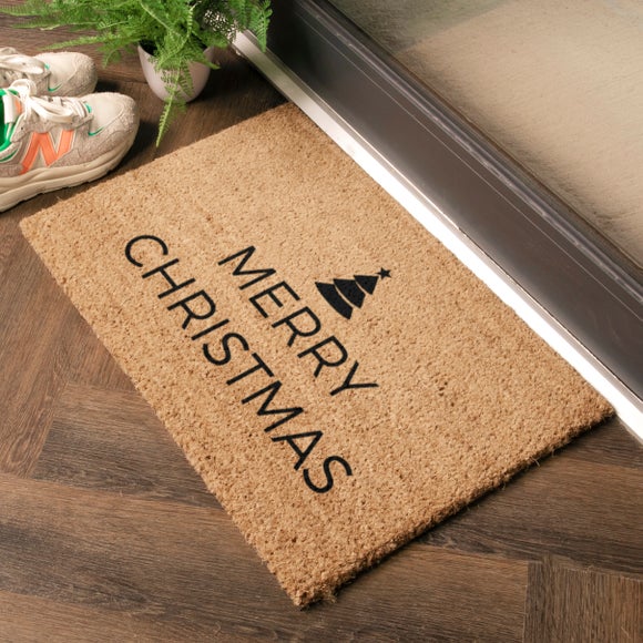 Artsy Mats Traditional Merry Christmas Greeeting Coir Doormat