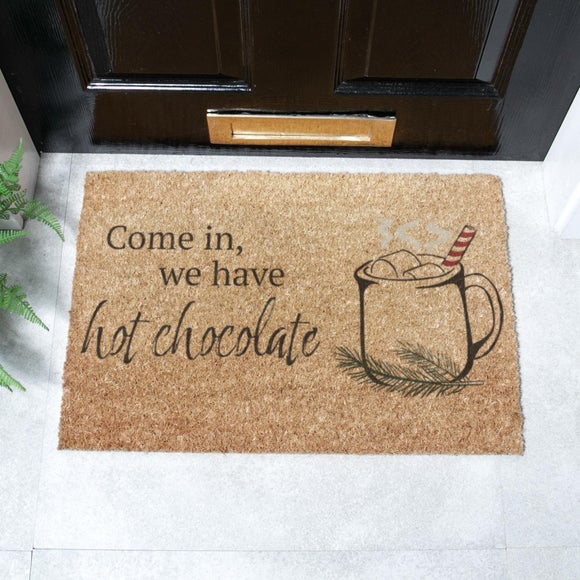 Artsy Mats Come In We Have Hot Chocolate Coir Doormat