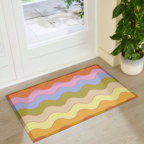 Artsy Mats Elizabeth Olwen Wavey Lines Indoor Outdoor Doormat