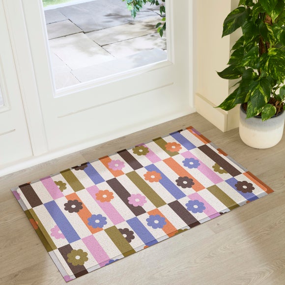 Artsy Mats Elizabeth Olwen Petal Stripes Indoor Outdoor Doormat