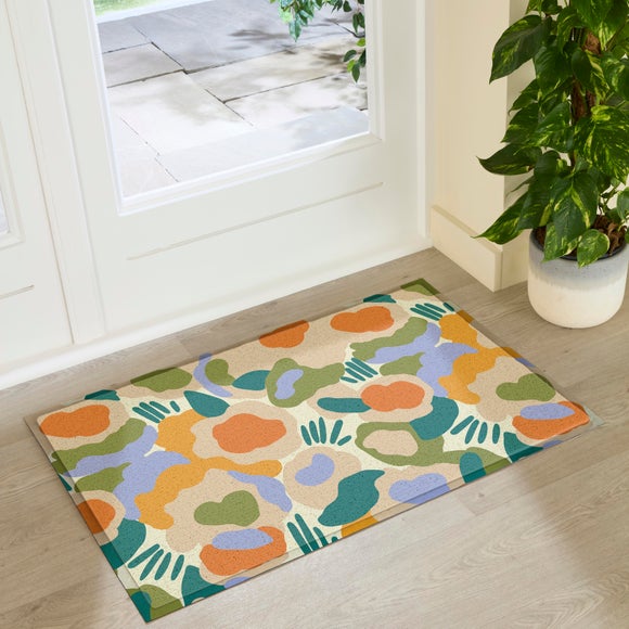 Artsy Mats Elizabeth Olwen Smudge Flowers Indoor Outdoor Doormat