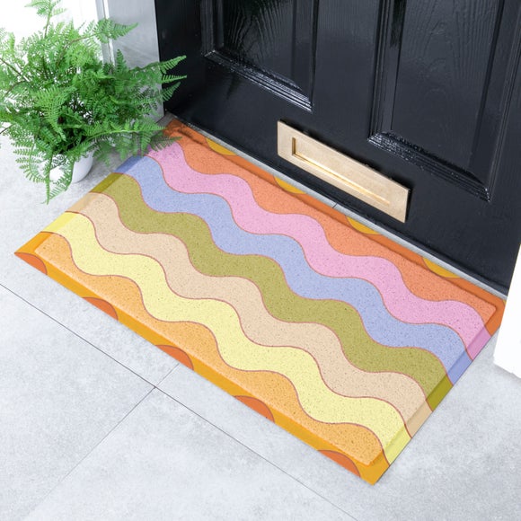 Artsy Mats Elizabeth Olwen Wavey Lines Indoor Outdoor Doormat