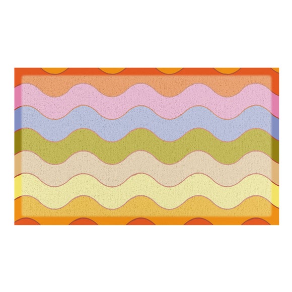 Photo 2 of Artsy Mats Elizabeth Olwen Wavey Lines Indoor Outdoor Doormat