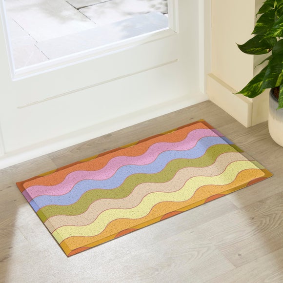 Photo 3 of Artsy Mats Elizabeth Olwen Wavey Lines Indoor Outdoor Doormat