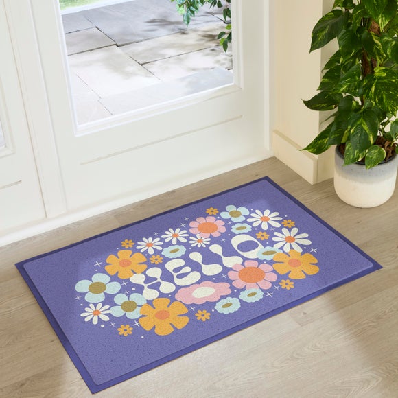 Artsy Mats Elizabeth Olwen Hello Floral Indoor Outdoor Doormat