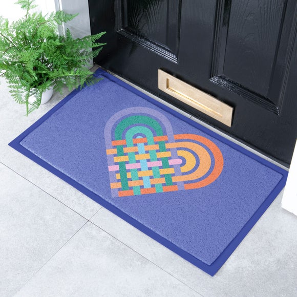 Artsy Mats Elizabeth Olwen Heart Lace Indoor Outdoor Doormat