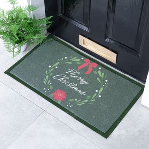 Artsy Mats Merry Christmas Wreath Indoor Outdoor Doormat
