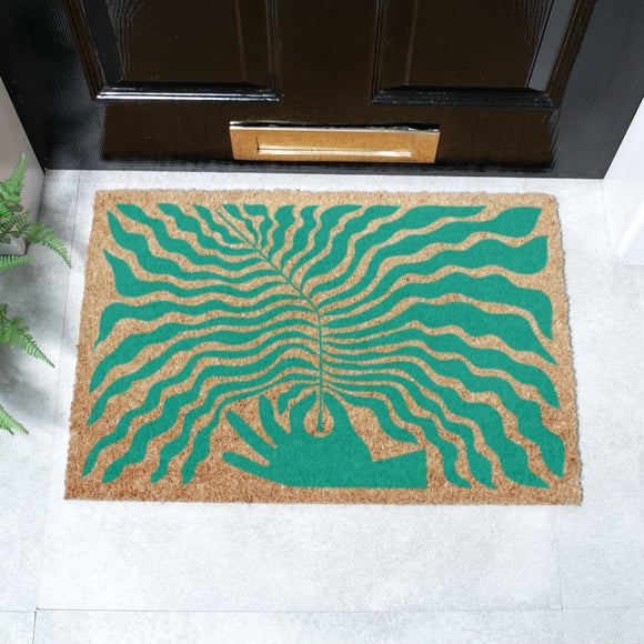 Artsy Mats Elizabeth Olwen Hand Leaf Coir Doormat