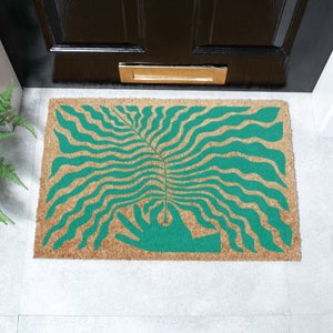 Artsy Mats Elizabeth Olwen Hand Leaf Coir Doormat