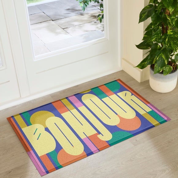 Artsy Mats Elizabeth Olwen Bonjour Indoor Outdoor Doormat