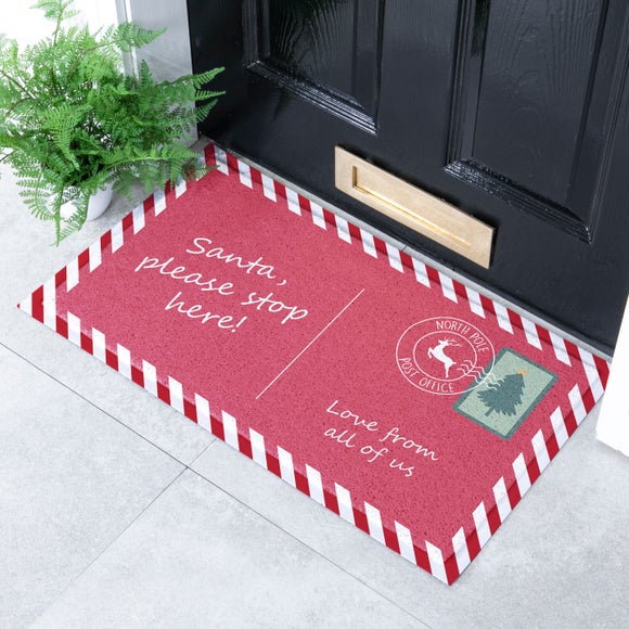 Artsy Mats Santa Stop Here Indoor Outdoor Doormat