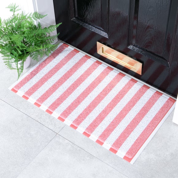 Artsy Mats Pink Striped Indoor Outdoor Doormat