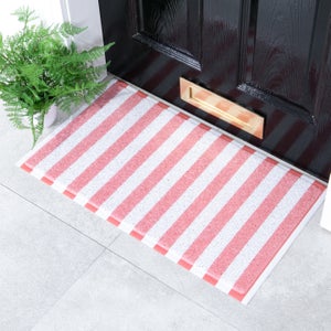 Artsy Mats Pink Striped Indoor Outdoor Doormat