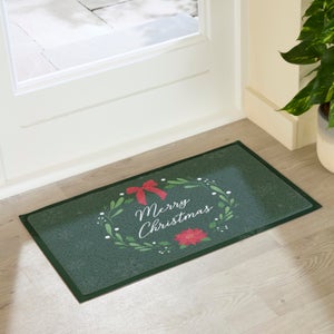 Artsy Mats Merry Christmas Wreath Coir Doormat