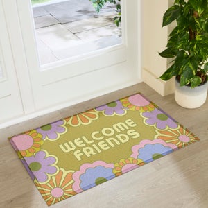 Artsy Mats Elizabeth Olwen Welcome Friends Indoor Outdoor Doormat