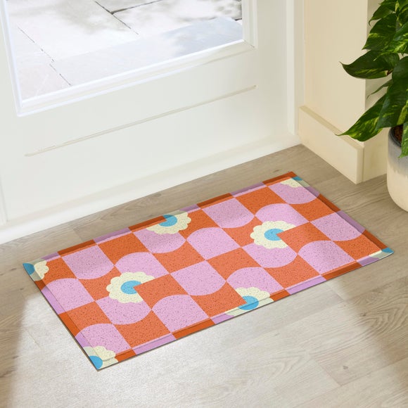 Photo 3 of Artsy Mats Elizabeth Olwen Floral Wave Pattern Indoor Outdoor Doormat