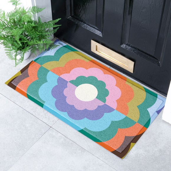 Artsy Mats Elizabeth Olwen Petal Close Up Indoor Outdoor Doormat