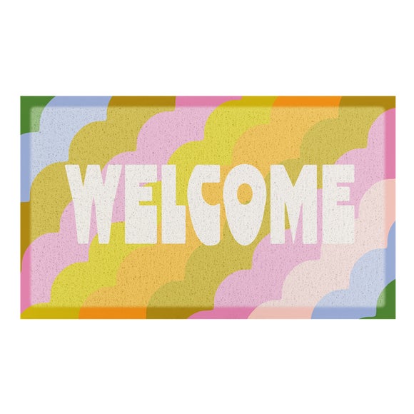 Photo 2 of Artsy Mats Elizabeth Olwen Retro Welcome Indoor Outdoor Doormat