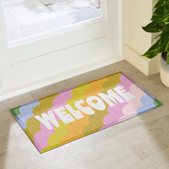 Photo 3 of Artsy Mats Elizabeth Olwen Retro Welcome Indoor Outdoor Doormat