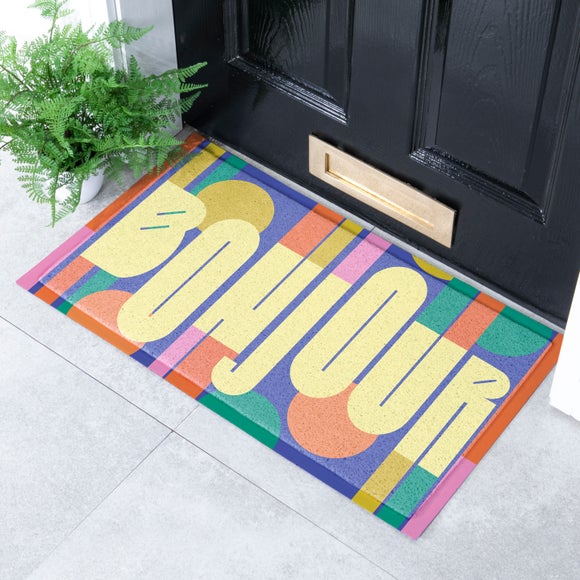 Artsy Mats Elizabeth Olwen Bonjour Indoor Outdoor Doormat
