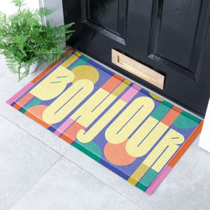 Artsy Mats Elizabeth Olwen Bonjour Indoor Outdoor Doormat