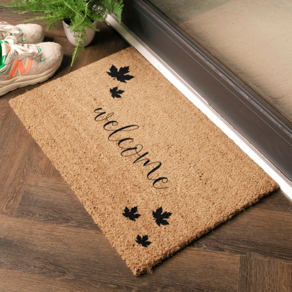 Artsy Mats Welcome Autumn Leaf Coir Doormat
