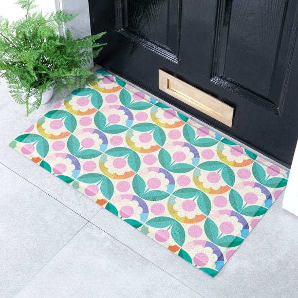 View Artsy Mats Elizabeth Olwen Petal Pink Dots Indoor Outdoor Doormat