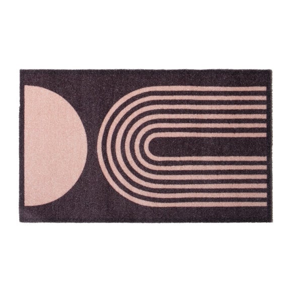 Artsy Mats Brown Abstract Indoor Washable Doormat