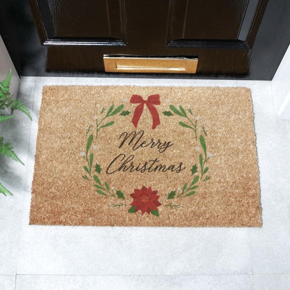 Artsy Mats Winter Wreath Coir Doormat