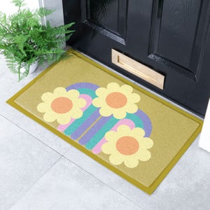 Artsy Mats Elizabeth Olwen Three Flowers Indoor Outdoor Doormat