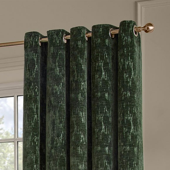 Paoletti Aurelio Chenille Eyelet Curtains