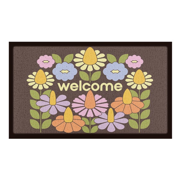 Photo 2 of Artsy Mats Elizabeth Olwen Welcome Floral Indoor Outdoor Doormat