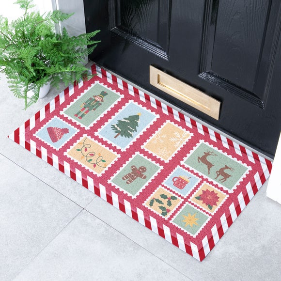 Artsy Mats Winter Stamps Indoor Outdoor Doormat