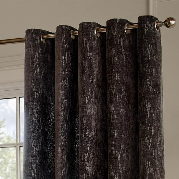 Paoletti Aurelio Chenille Eyelet Curtains