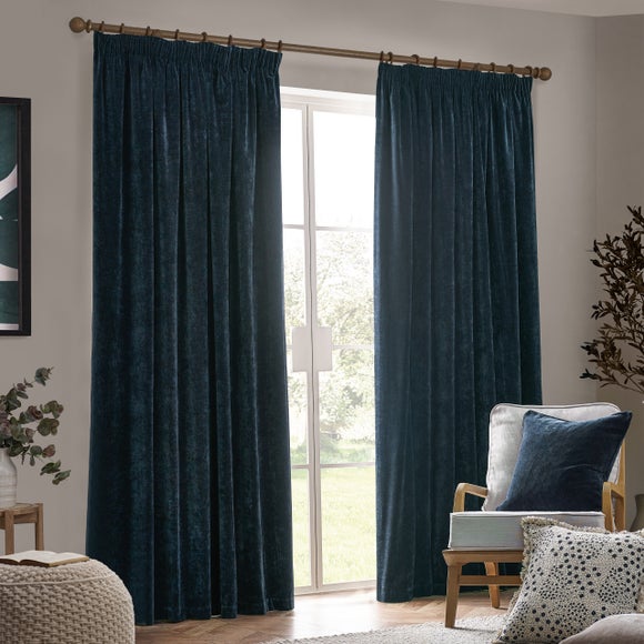 Yard Chenille Blackout Pencil Pleat Curtains