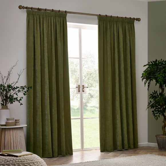 Yard Chenille Blackout Pencil Pleat Curtains