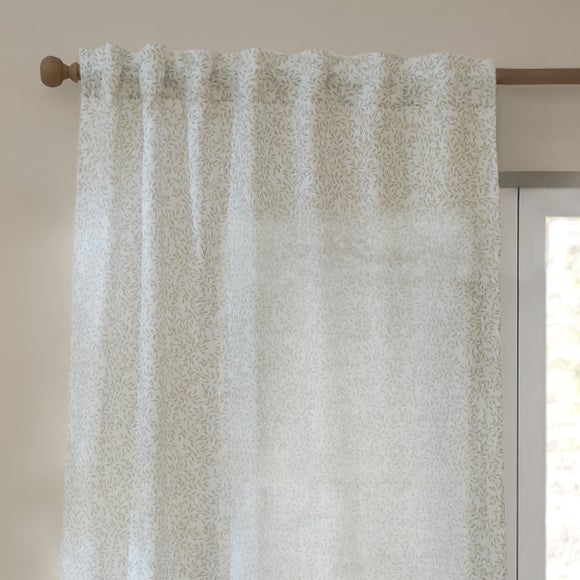 Yard Perrie Leaf Hidden Tab Top Voile Panel