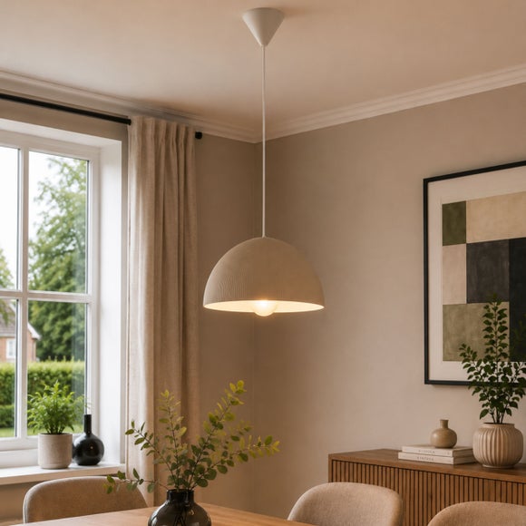 EGLO Gaetano Ribbed Adjustable Pendant Light