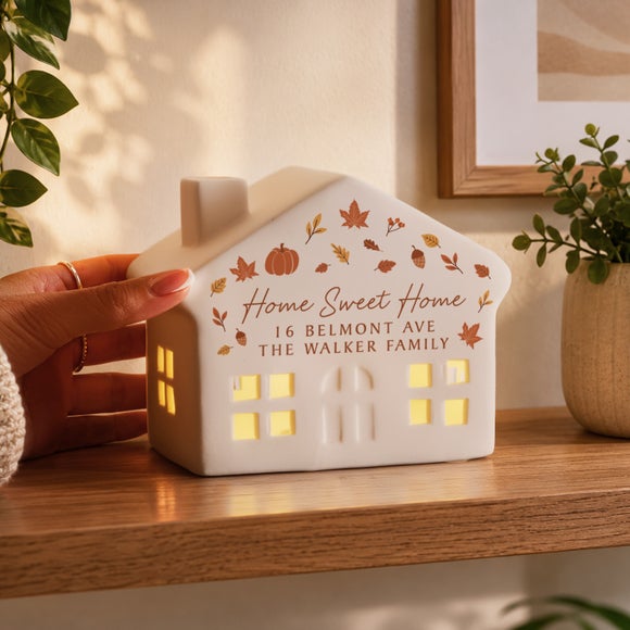 Personalised Autumnal LED House Ornament