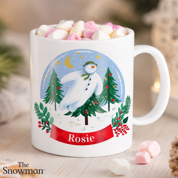 Personalised The Snowman Christmas Wishes Mug