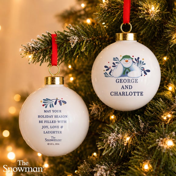 Personalised The Snowman Countdown to Christmas Bauble