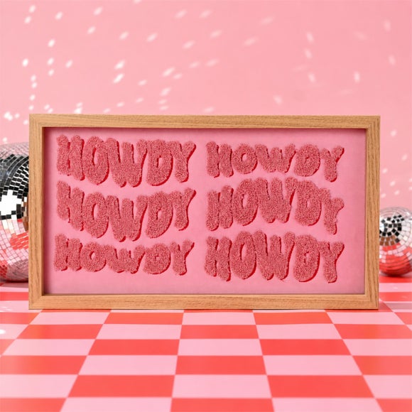 The Feel Good Club Howdy Tufted Wall Art