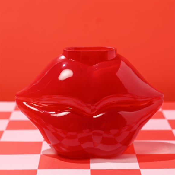 The Feel Good Club Lips Glass Vase