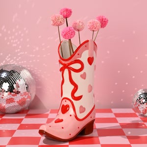 The Feel Good Club Cowgirl Boot Ceramic Vase