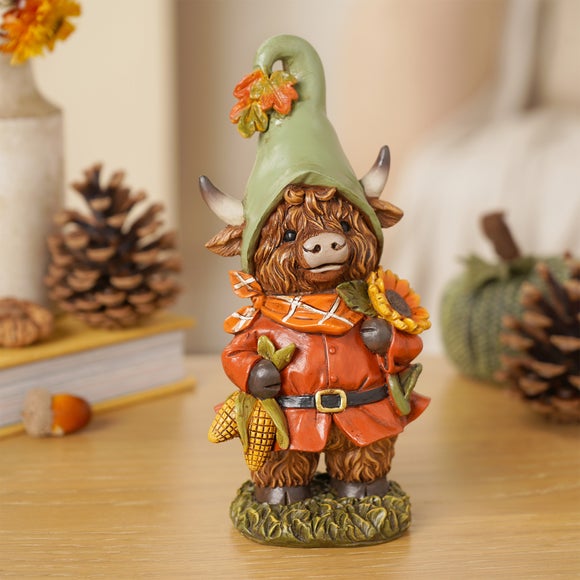 Country Living Autumn Highland Cow Ornament