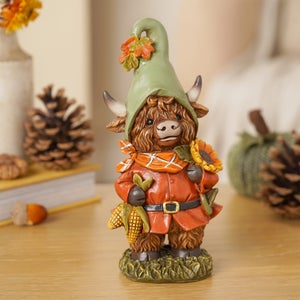 Country Living Autumn Highland Cow Ornament