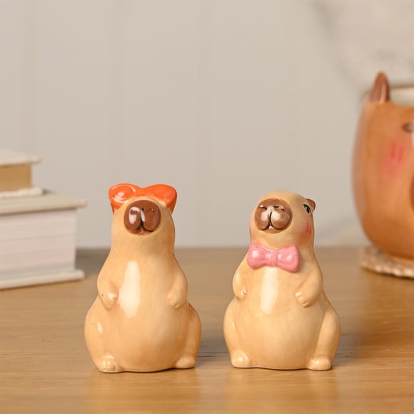 The Feel Good Club Set of 2 Capybara Salt & Pepper Pots