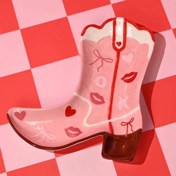 The Feel Good Club Cowgirl Boot Shaped Trinket Dish