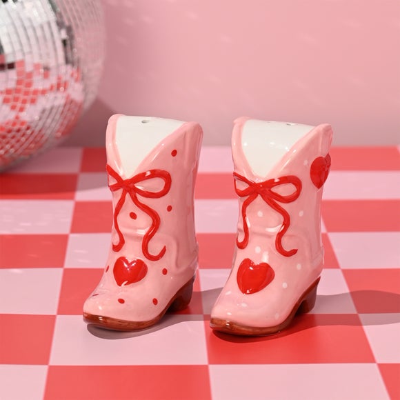 The Feel Good Club Set of 2 Cowboy Boot Salt & Pepper Pots